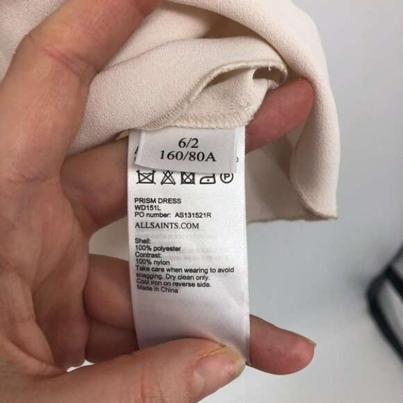 NWT  Allsaints Prism mini Dress Oyster White lace size 2 w/flaw - Picture 8 of 15